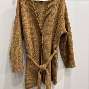 Roots Cozy Cable Knit Cardigan Sweater